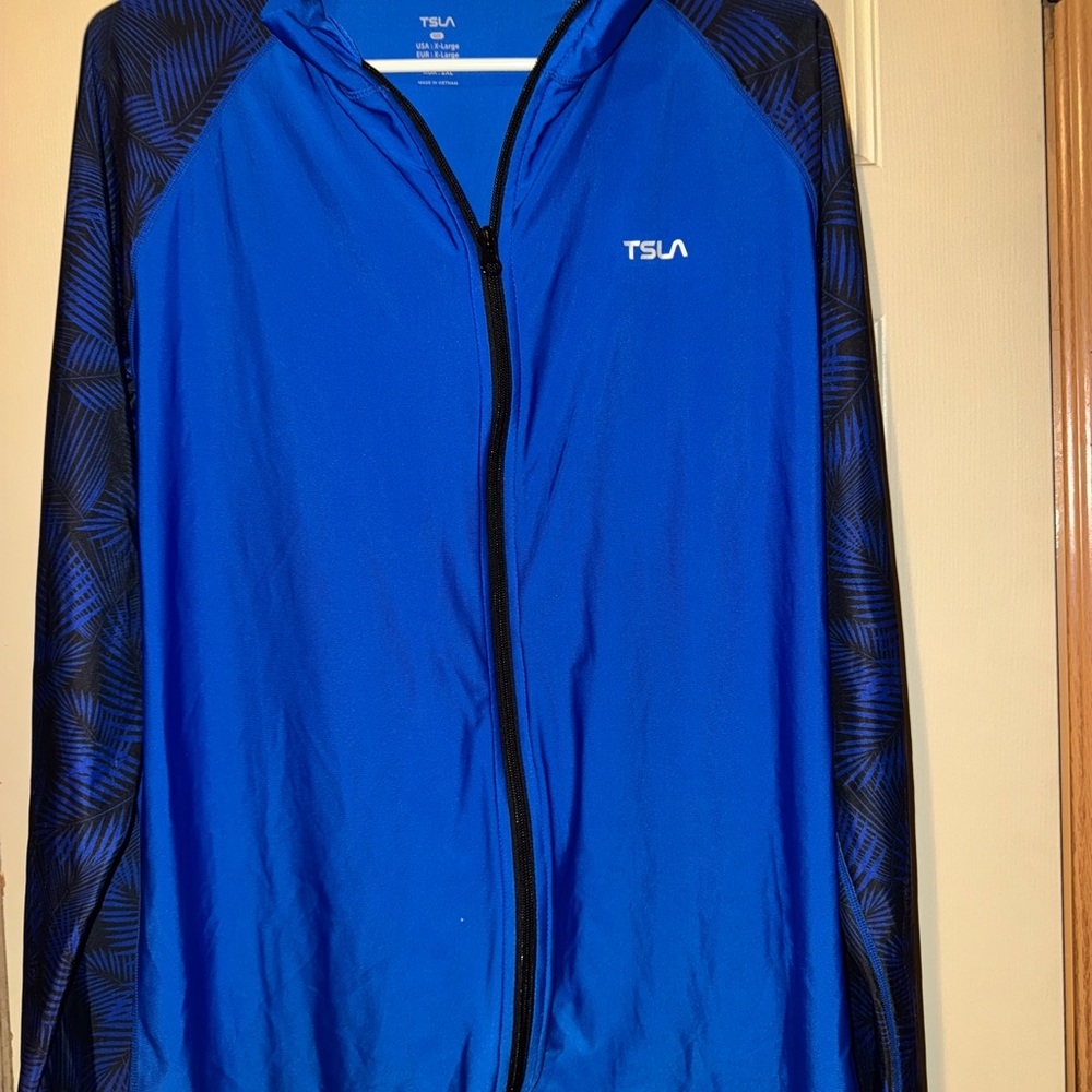 TSLA Men's Blue  work out Jacket